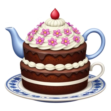 Tea and cake sticker