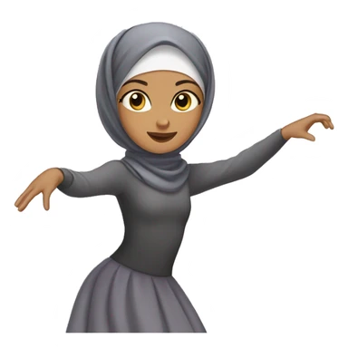 Hijabi-girl-doing-ballet sticker