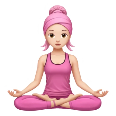 yoga girl /wearing pink cloth sticker