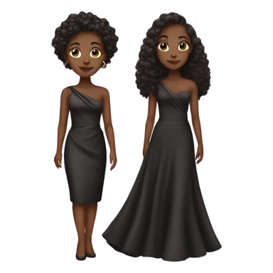 brown skin black  girl in elegant dress sticker