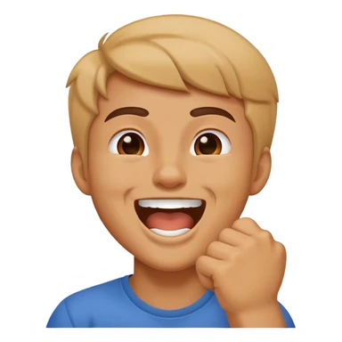 Laughing with fist over mouth ￼ sticker