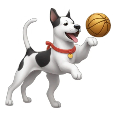 Un chien qui danse avec un chat sticker