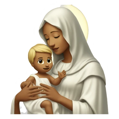 holy Mary with baby Jesus sticker