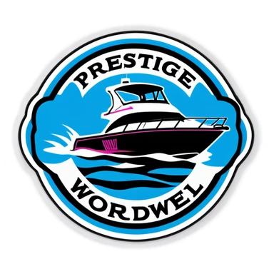 Prestige worldwide logo boats n hoes sticker