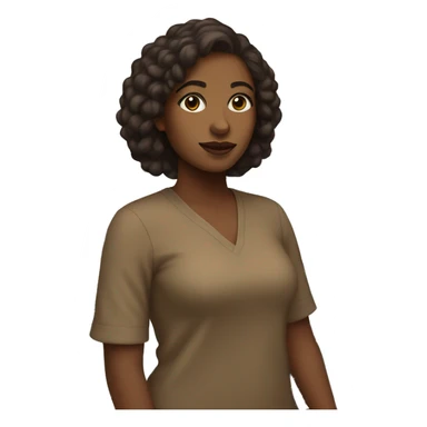 Brown girl by a river  sticker