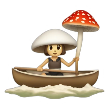 mushroom rowing chanel sticker