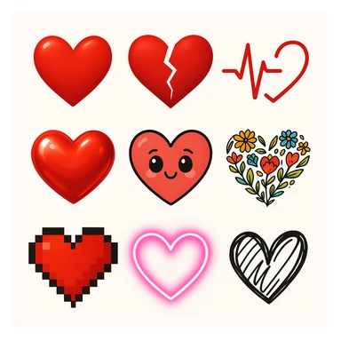 show more heart styles  sticker