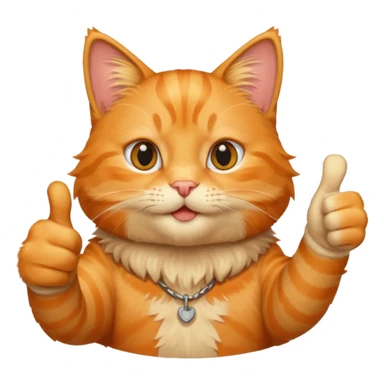 Cat with thumbs up sticker