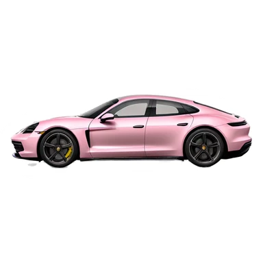 Porsche taycan light-pink color  sticker