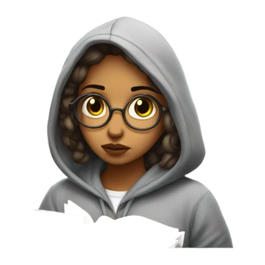 Sad girl law student sticker