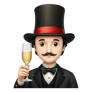 edgar allan poe at christmas sticker