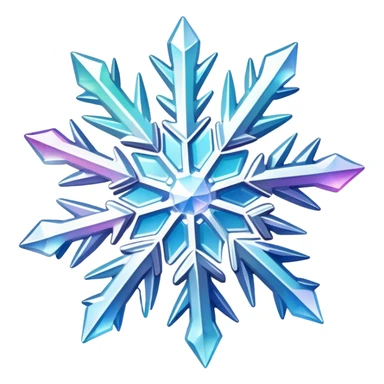 Iridescent sparkly shiny nebula snow crystal   sticker