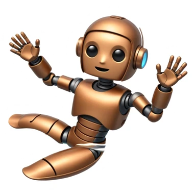 robot swimming sticker