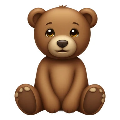 Cute brown teddybear sticker