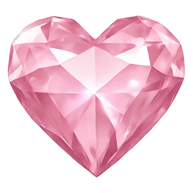 Light pink Diamond heart sticker