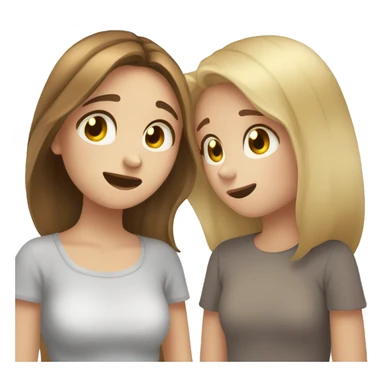 friend comforting friend blone and brown hair girl friends sticker