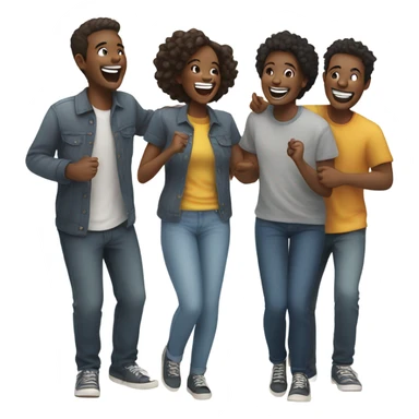 happy moment with friends sticker