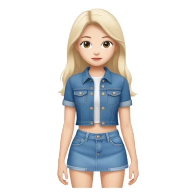 Jennie full body in shortest skirt sticker