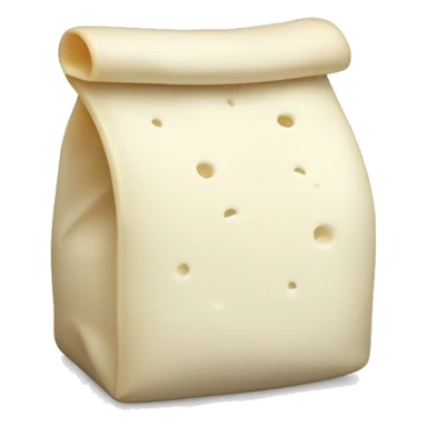 Bag with white powder cheese  sticker