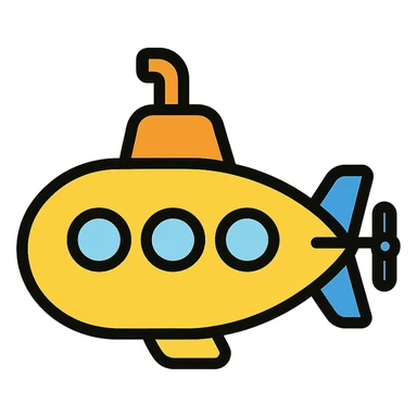 colored denizaltı (submarine) icon sticker