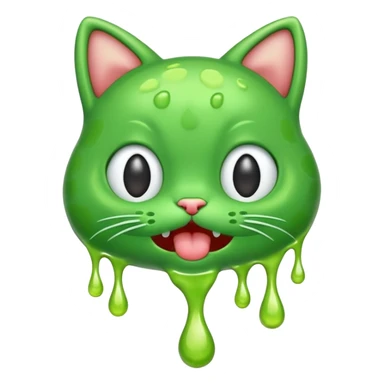 The cat burps green burp sticker