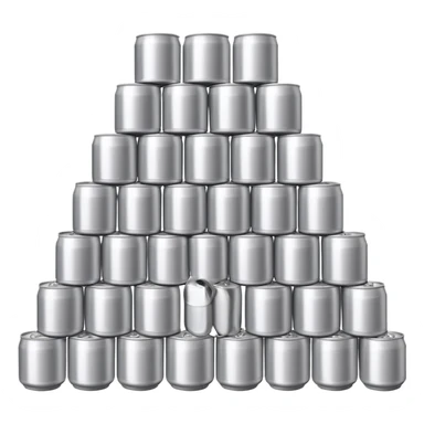 stack of many beer cans sticker