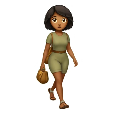 Forest Path Walker black woman sticker