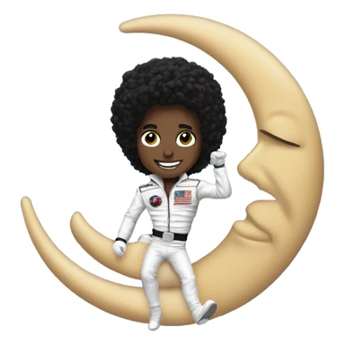 Micheal Jackson on moon sticker