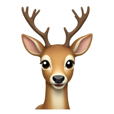 deer waving hello sticker