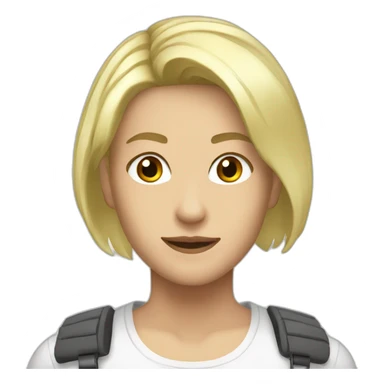 Survivaltrainer blonde short Hair White color person sticker