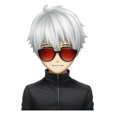 Ghoul ken kaneki from tokyo ghoul with sunglasses sticker