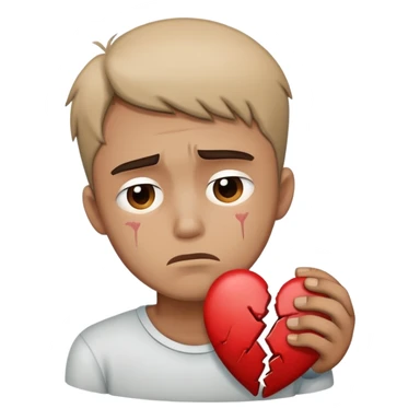 Man with a broken heart  sticker