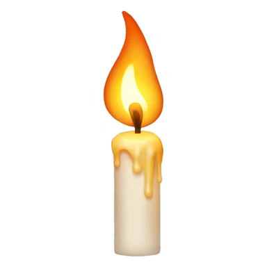 candle burning sticker