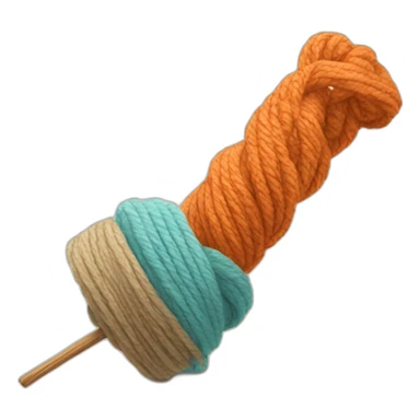 Habdspun yarn and spindle sticker