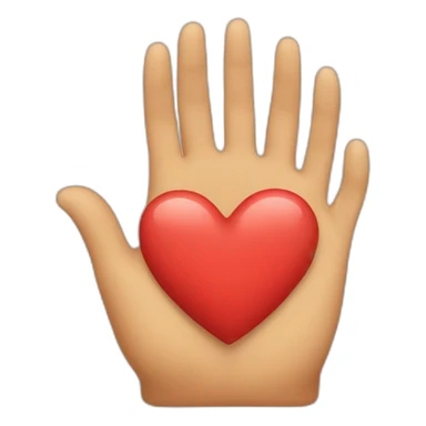 Tan hands with a heart sticker