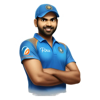 rohit sharma as captain india sticker