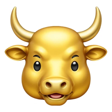 bull gold emodji  sticker