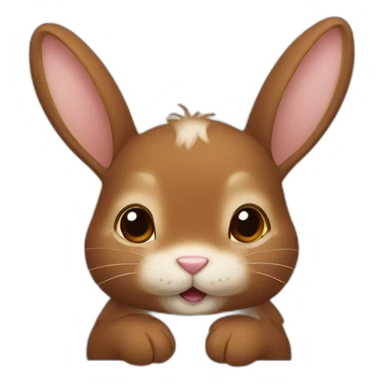 A darwrf brown bunny  sticker