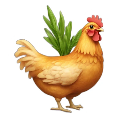 Chicken in a vase sticker