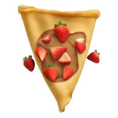 Nutella crepe with strawberries  sticker
