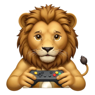 Lion play video game  sticker