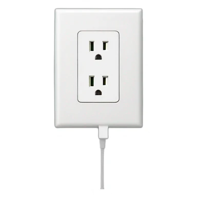 Phone charger in wall outlet sticker