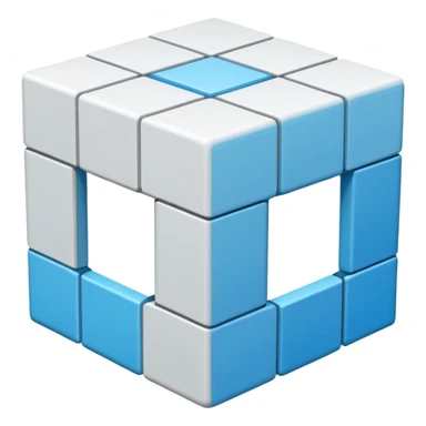 cross section　cube sticker