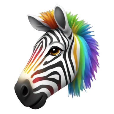 Rainbow zebra sticker