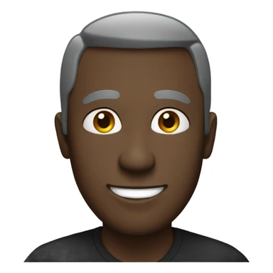 smiling man in black shirt sticker