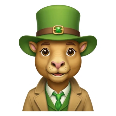Camel leprechaun sticker