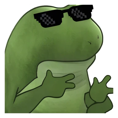 Frog with sunglasses sticker