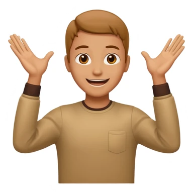 A person with the arms opened sticker