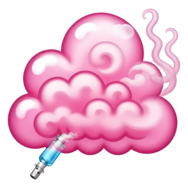 Pink vape smoke sticker