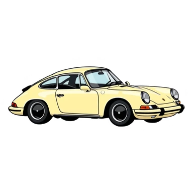 old Porsche car sticker